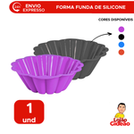 Forma Funda Redonda De Silicone Pudim Bolo Gelatina Torta Molde Antiaderente Fácil De Desenformar Pode Ir No Forno