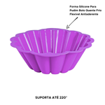 Forma Funda Redonda De Silicone Pudim Bolo Gelatina Torta Molde Antiaderente Fácil De Desenformar Pode Ir No Forno