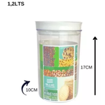Kit Pote Hermético Redondo Para Alimentos Porta Mantimentos Transparente Para Cozinha Organizador De Mantimentos
