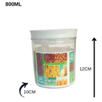 Kit Pote Hermético Redondo Para Alimentos Porta Mantimentos Transparente Para Cozinha Organizador De Mantimentos