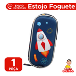 Estojo Escolar Foguete 3D Yins Kids