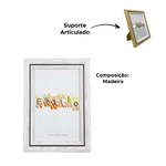 Porta Retrato Decorativo De Madeira Basic 10cm x 15cm