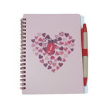 Bloco De Nota Com Caneta Caderno De Anotação Caderneta 140 Paginas Namorados 18cm x 14cm