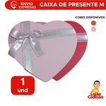 Caixa De Presente Coração De Luxo Com Laço Decoração M