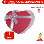 Caixa De Presente De Luxo Com Laço Coração Para Decoração Tamanho G
