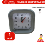 Relógio Despertador Quadrado Relógio De Cabeceira Mesa Bateria Analógico Despertador Snooze Para Casa