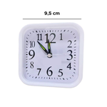 Relógio Despertador Quadrado Relógio De Cabeceira Mesa Bateria Analógico Despertador Snooze Para Casa