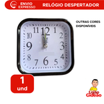 Relógio Despertador Quadrado Relógio De Cabeceira Mesa Bateria Analógico Despertador Snooze Para Casa