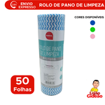 Rolo Bobina Pano Multiuso Tipo Perfex 50 Folhas 24,5cm x 30cm Rolo De Pano Para Limpeza