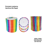 Lanterna Sanfona De Papel Para Festa Junina Decoração Enfeite Papel Origami 16cm