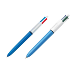 Caneta BIC 4 Cores 1mm Clássica Azul Preto Vermelho Verde Escolar