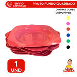 PRATO DE PLASTICO QUADRADO FUNDO