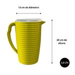 Jarra Ondulada 2 Litros Água Suco Bebidas Cores Diversas Plástico Com Tampa