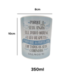Caneca de Plástico 350ml Frases Bíblica