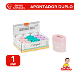 APONTADOR DUPLO COM DEPÓSITO FORMATO OVAL RESISTENTE