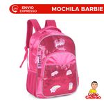Mochila Barbie Paetês Juvenil Escolar Grande Com Alças Oficial Rosa