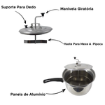 Panela Pipoqueira Virola De Alumínio