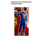 Fantasia Infantil do Homem Aranha Marvel Festa Carnaval