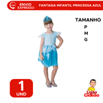 Fantasia Infantil da Princesa Azul Cristal