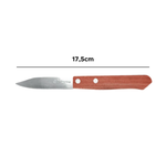 Faca 3 Polegadas de Inox Cabo De Madeira Para Cozinha Churrascos Legumes Saladas 17,5cm x8cm