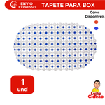 Tapete De Box Antiderrapante Banheiro Com Ventosa Plástica Aderente Utensílios Casa Banho 35cm x 65cm