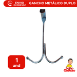 Gancho Metálico Duplo Para Porta 18cm Organizador Multiuso Suporte Cabide