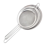 Kit Com 3 Peneira Inox 8/10/12cm Para Cozinha Drinks Confeitaria Polvilhar Peneirar Açúcar Farinha