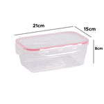 Pote Hermético Retângula Transparente Tampa Com 4 Trava 1500ml