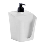 Dispenser Porta Detergente E Bucha 2x1 Detergente Suporte Porta Bucha Esponja Limpeza 610ml 12cm x 9cm x 18cm