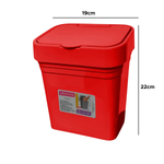 Lixeira de Pia Cesto Com Tampa Removível Plástica Basic 2,8L Banheiro Cozinha Reforçado 21cm x 18cm