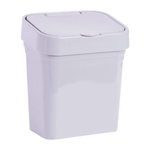 Lixeira de Pia Cesto Com Tampa Removível Plástica Basic 2,8L Banheiro Cozinha Reforçado 21cm x 18cm