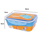 Pote Hermético De Plástico Tampa Com Trava Baby Dindo Safari 500ml Kids Infantil