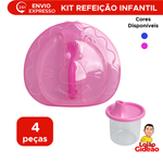 Kit Refeição Infantil Com Talheres E Copo 200ml Kids