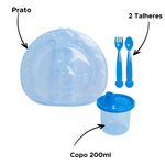 Kit Refeição Infantil Com Talheres E Copo 200ml Kids