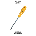 Chave Philips 1/4 x 5 Aço Cromo Ponta Estrela 23cm