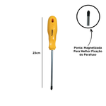 Chave Philips 1/4 x 5 Aço Cromo Ponta Estrela 23cm