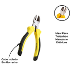 Alicate De Corte 6 Polegada Profissional Multiuso Aço Carbono Cabo Isolado Borracha