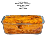 Pote De Vidro Hermético Retângula Marmita Tampa 4 Travas 640ml Vermelho