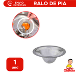 Ralo De Pia De Cozinha individual Multiuso 7cm De Aço Inox