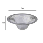 Ralo De Pia De Cozinha individual Multiuso 7cm De Aço Inox