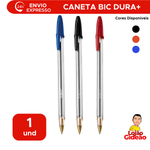 Caneta Esferográfica Bic Cristal Dura Mais Ponta Média Unidade