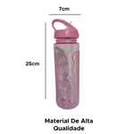 Garrafa De Água Squeeze Plástico 750ml Livre De Bpa Bico Retrátil Multiuso Sport Academia Escola