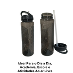 Garrafa De Água Squeeze Plástico 750ml Livre De Bpa Bico Retrátil Multiuso Sport Academia Escola