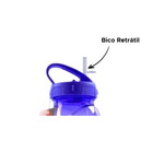 Garrafa De Água Squeeze Plástico 750ml Livre De Bpa Bico Retrátil Multiuso Sport Academia Escola