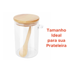 POTE PARA MANTIMENTOS COM COLHER 500ML VIDRO
