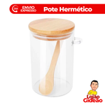 POTE PARA MANTIMENTOS COM COLHER 500ML VIDRO