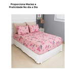 Jogo De Lençol Microfibra Com Elástico E Fronha Casal Estampado 3 Peças Sortido