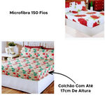 Jogo De Lençol Microfibra Com Elástico E Fronha Casal Estampado 3 Peças Sortido