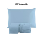 Jogo De Cama Lençol Solteiro 2 Peças Microfibra Lisa Com Elástico 100% Algodão