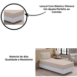 Jogo De Cama Lençol Solteiro 2 Peças Microfibra Lisa Com Elástico 100% Algodão